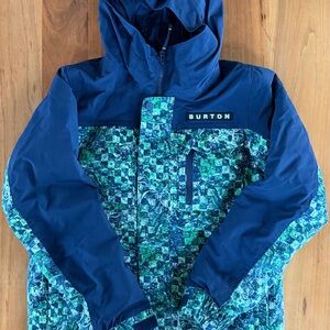 Burton Kids' Mosaic Blue and Green Snow Jacket